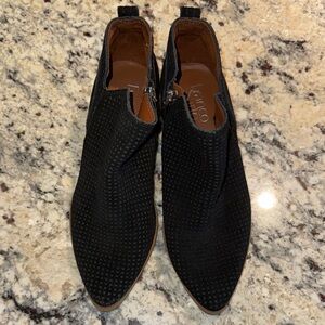 Franco Sarto Black Suede Booties